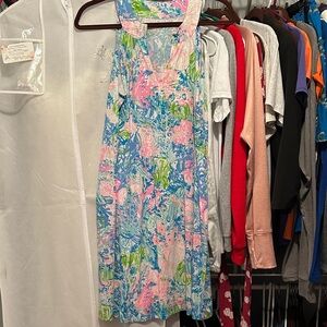 Lilly Pulitzer Blue, Pink & Green Floral Sleeveless Dress